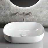 LAVABO DA APPOGGIO IN CERAMICA BIANCA MODELLO ZIP